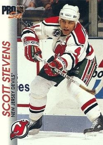 #95 Scott Stevens - New Jersey Devils - 1992-93 Pro Set Hockey