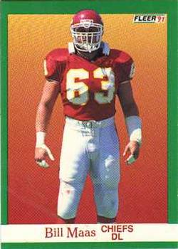 #95 Bill Maas - Kansas City Chiefs - 1991 Fleer Football