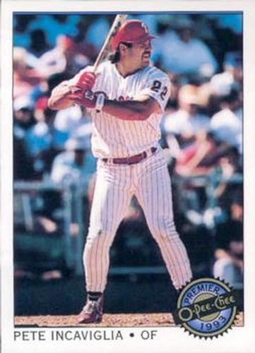 #95 Pete Incaviglia - Philadelphia Phillies - 1993 O-Pee-Chee Premier Baseball