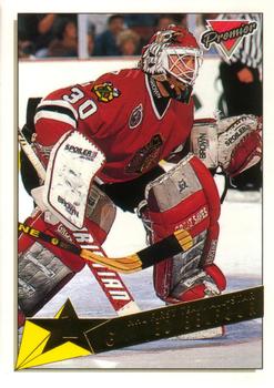 #95 Ed Belfour - Chicago Blackhawks - 1993-94 O-Pee-Chee Premier Hockey - Gold
