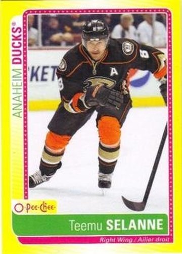 #S-TS Teemu Selanne - Anaheim Ducks - 2013-14 O-Pee-Chee Hockey - Stickers