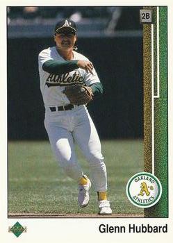 #395 Glenn Hubbard - Oakland Athletics - 1989 Upper Deck Baseball