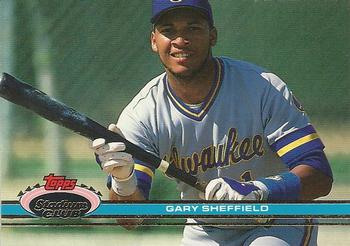 #95 Gary Sheffield - Milwaukee Brewers - 1991 Stadium Club Baseball
