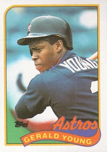 #95 Gerald Young - Houston Astros - 1989 Topps Baseball