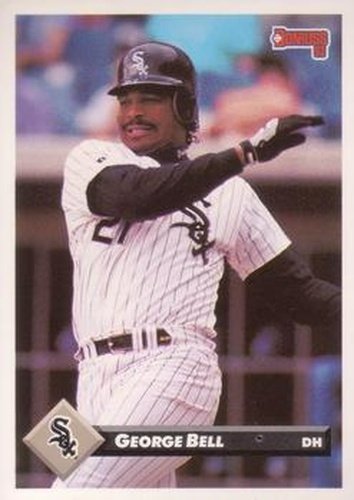 #95 George Bell - Chicago White Sox - 1993 Donruss Baseball