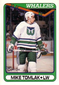 #95 Mike Tomlak - Hartford Whalers - 1990-91 O-Pee-Chee Hockey