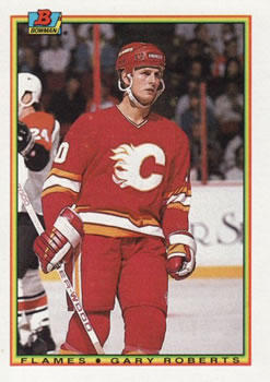 #95 Gary Roberts - Calgary Flames - 1990-91 Bowman Hockey