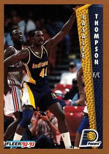 #95 LaSalle Thompson - Indiana Pacers - 1992-93 Fleer Basketball