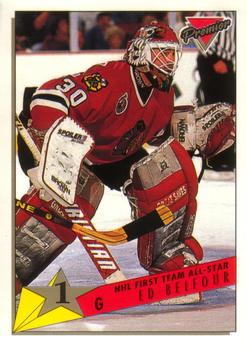#95 Ed Belfour - Chicago Blackhawks - 1993-94 O-Pee-Chee Premier Hockey