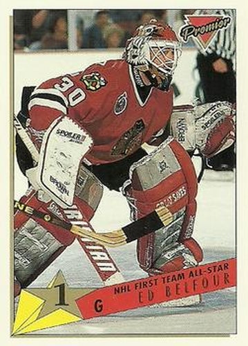 #95 Ed Belfour - Chicago Blackhawks - 1993-94 Topps Premier Hockey