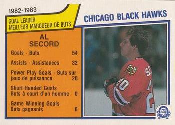 #95 Al Secord - Chicago Blackhawks - 1983-84 O-Pee-Chee Hockey