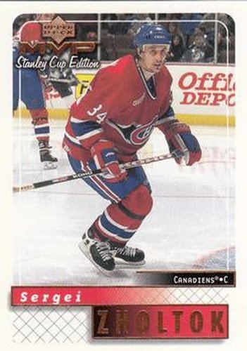 #95 Sergei Zholtok - Montreal Canadiens - 1999-00 Upper Deck MVP Stanley Cup Edition Hockey