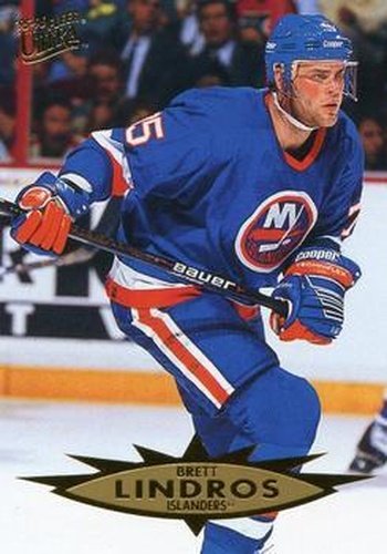 #95 Brett Lindros - New York Islanders - 1995-96 Ultra Hockey