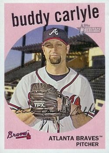 #95 Buddy Carlyle - Atlanta Braves - 2008 Topps Heritage Baseball