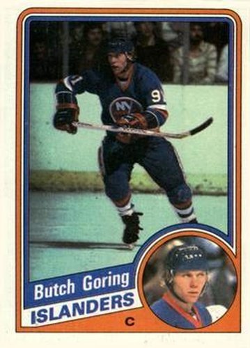 #95 Butch Goring - New York Islanders - 1984-85 Topps Hockey