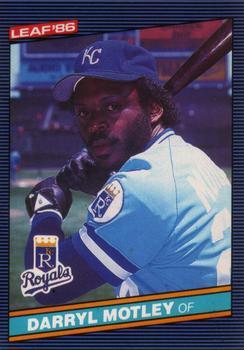 #95 Darryl Motley - Kansas City Royals - 1986 Leaf Baseball