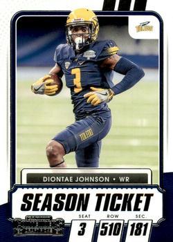 #95 Diontae Johnson - Toledo Rockets - 2021 Panini Contenders Draft Picks Football