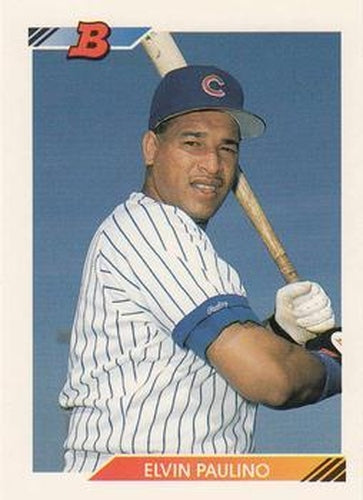 #95 Elvin Paulino - Chicago Cubs - 1992 Bowman Baseball