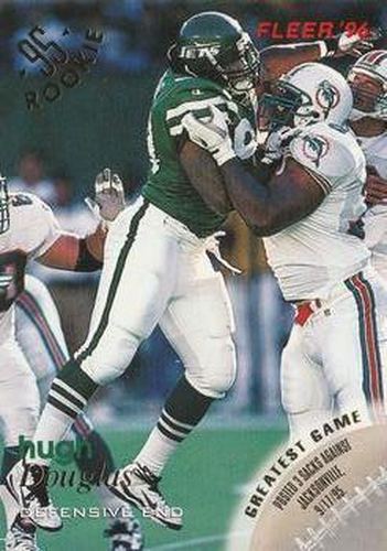 #95 Hugh Douglas - New York Jets - 1996 Fleer Football