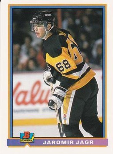 #95 Jaromir Jagr - Pittsburgh Penguins - 1991-92 Bowman Hockey