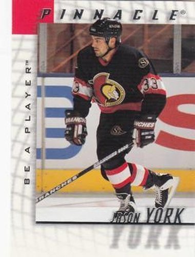 #95 Jason York - Ottawa Senators - 1997-98 Pinnacle Be a Player Hockey