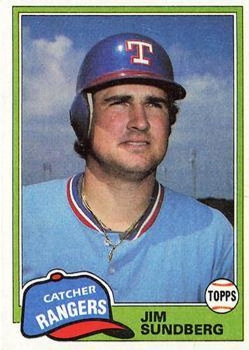 #95 Jim Sundberg - Texas Rangers - 1981 Topps Baseball
