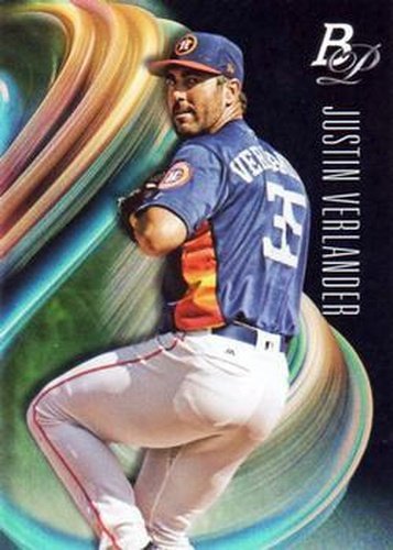 #95 Justin Verlander - Houston Astros - 2018 Bowman Platinum Baseball