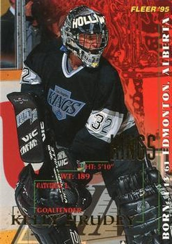 #95 Kelly Hrudey - Los Angeles Kings - 1994-95 Fleer Hockey