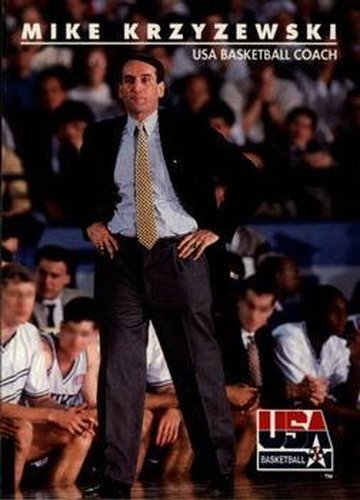 #95 Mike Krzyzewski - USA - 1992 SkyBox USA Basketball