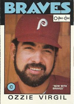 #95 Ozzie Virgil - Atlanta Braves - 1986 O-Pee-Chee Baseball