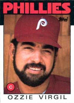 #95 Ozzie Virgil - Philadelphia Phillies - 1986 Topps Baseball