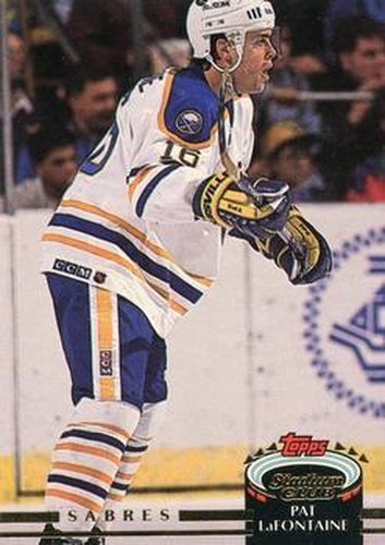 #95 Pat LaFontaine - Buffalo Sabres - 1992-93 Stadium Club Hockey