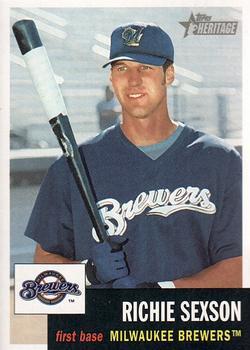 #95 Richie Sexson - Milwaukee Brewers - 2002 Topps Heritage Baseball