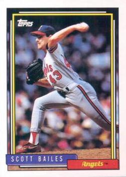 #95 Scott Bailes - California Angels - 1992 Topps Baseball