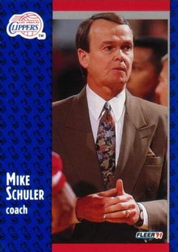 #95 Mike Schuler - Los Angeles Clippers - 1991-92 Fleer Basketball