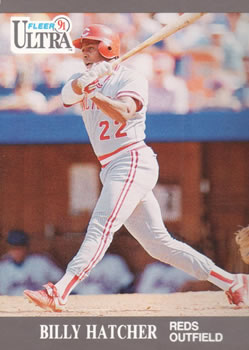#95 Billy Hatcher - Cincinnati Reds - 1991 Ultra Baseball