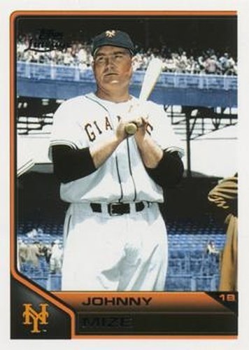 #95 Johnny Mize - New York Giants - 2011 Topps Lineage Baseball