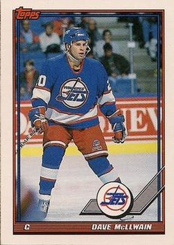 #95 Dave McLlwain - Winnipeg Jets - 1991-92 Topps Hockey