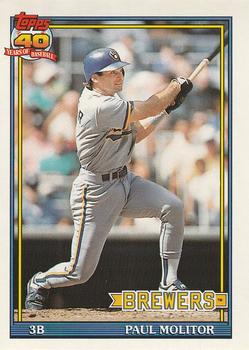 #95 Paul Molitor - Milwaukee Brewers - 1991 O-Pee-Chee Baseball