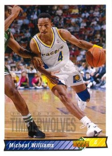 #95 Micheal Williams - Minnesota Timberwolves - 1992-93 Upper Deck Basketball