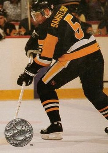 #95 Ulf Samuelsson - Pittsburgh Penguins - 1991-92 Pro Set Platinum Hockey