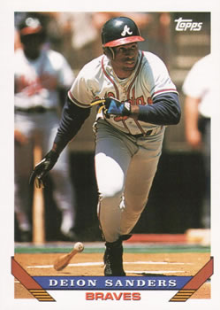 #795 Deion Sanders - Atlanta Braves - 1993 Topps Baseball