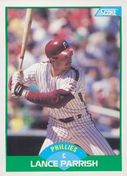 #95 Lance Parrish - Philadelphia Phillies - 1989 Score Baseball
