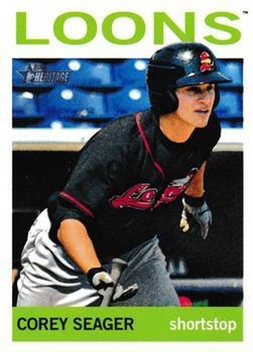 #95a Corey Seager - Great Lakes Loons - 2013 Topps Heritage Minor League Baseball