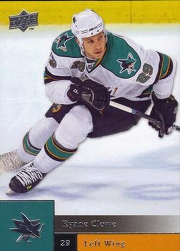 #157 Ryane Clowe - San Jose Sharks - 2009-10 Upper Deck Hockey