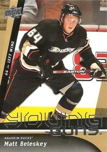 #240 Matt Beleskey - Anaheim Ducks - 2009-10 Upper Deck Hockey