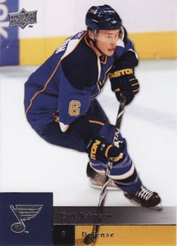 #355 Erik Johnson - St. Louis Blues - 2009-10 Upper Deck Hockey