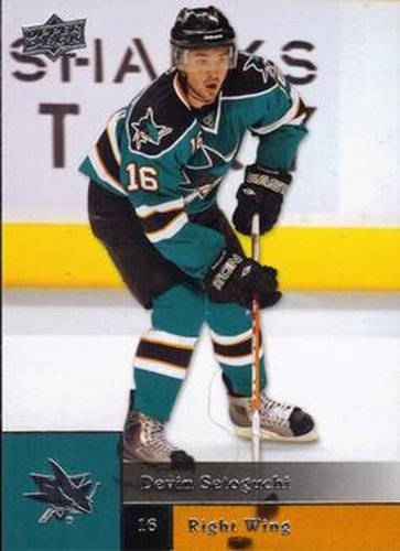#405 Devin Setoguchi - San Jose Sharks - 2009-10 Upper Deck Hockey