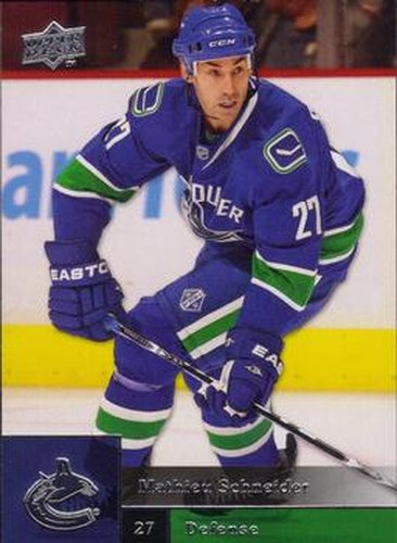 #421 Mathieu Schneider - Vancouver Canucks - 2009-10 Upper Deck Hockey