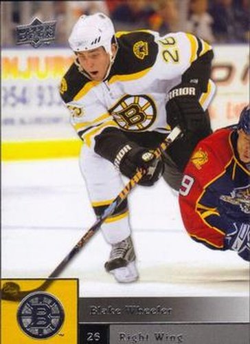 #6 Blake Wheeler - Boston Bruins - 2009-10 Upper Deck Hockey